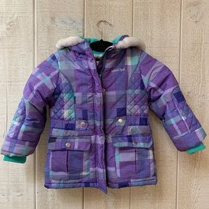 Sz 4 girls Oshkosh purple/teal winter jacket